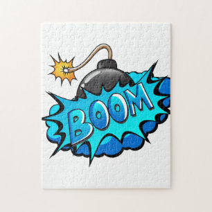 Pop Art Comic Style Bomb Boom! Jigsaw Puzzle