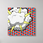 Pop Art Comic Style Explosion Canvas Print<br><div class="desc">This retro comic style Explosion is perfect for any super hero collector or fan boy. The bright graphics have hard lines & bold coloring.</div>