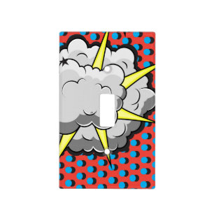Pop Art Comic Style Explosion Light Switch Cover
