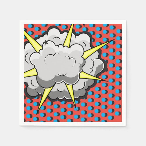 Pop Art Comic Style Explosion Napkins