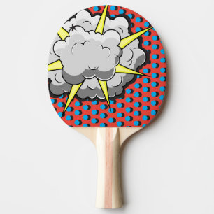 Pop Art Comic Style Explosion Ping-Pong Paddle