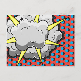 Pop Art Comic Style Explosion Postcard