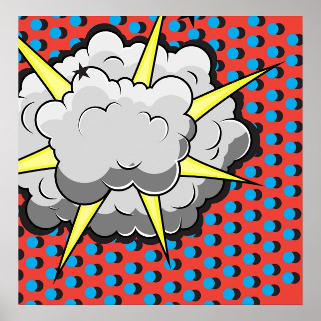 Pop Art Comic Style Explosion Poster (Front)
