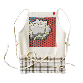 Pop Art Comic Style Explosion Zazzle HEART Apron