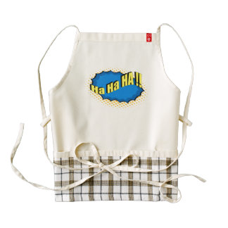 Pop Art Comic Style Ha Ha Ha! Zazzle HEART Apron