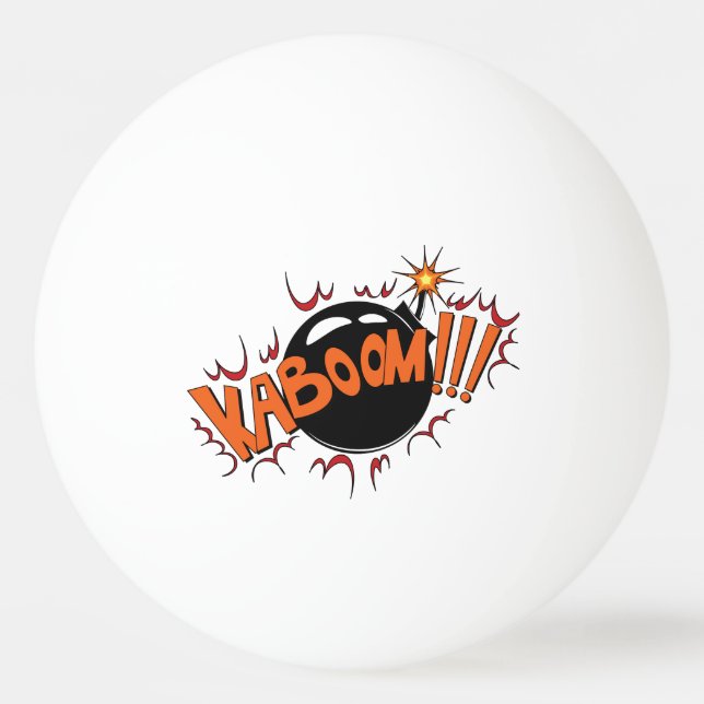 Pop Art Comic Style KaBoom! Ping-Pong Ball (Back)