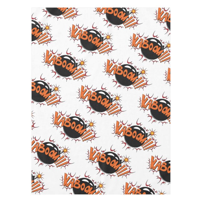 Pop Art Comic Style KaBoom! Tablecloth (Front)