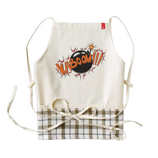 Pop Art Comic Style KaBoom! Zazzle HEART Apron