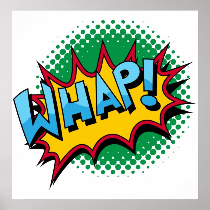 Pop Art Comic Style Whap! Poster | Zazzle