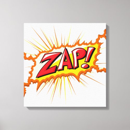 Pop Art Comic Style Zap Canvas Print