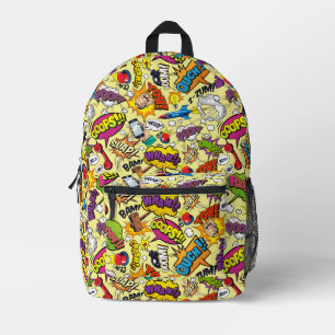 Pop Art Comic Text Retro Backpack