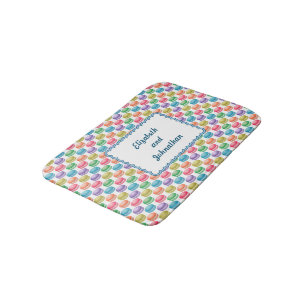 Pop Art Cookies Colorful Macarons Bathroom Mat
