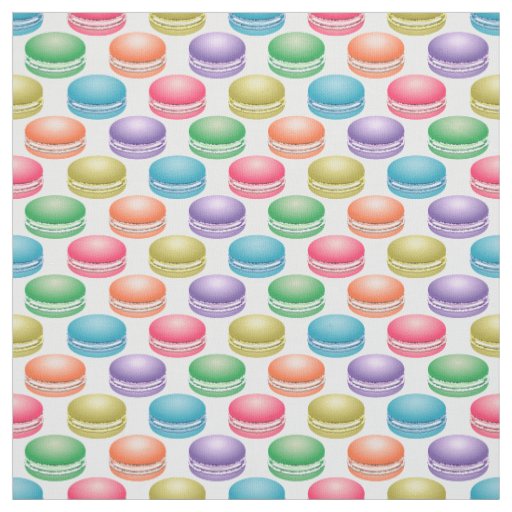 Pop Art Cookies Colorful Macarons Fabric