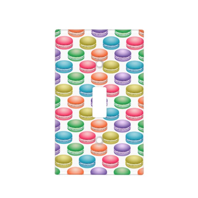 Pop Art Cookies Colorful Macarons Light Switch Cover (Front)