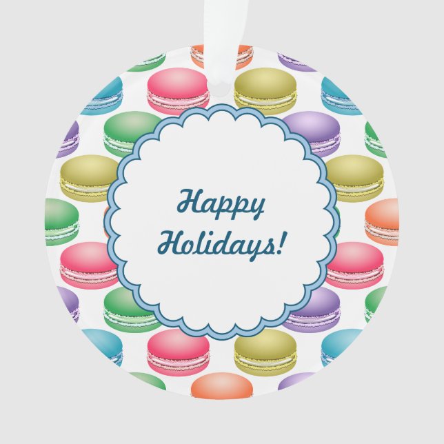 Pop Art Cookies Colorful Macarons Ornament (Front)