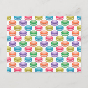 Pop Art Cookies Colorful Macarons Postcard