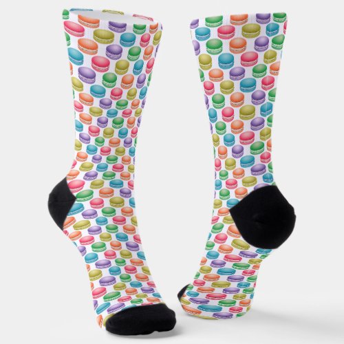 Pop Art Cookies Colorful Macarons Socks