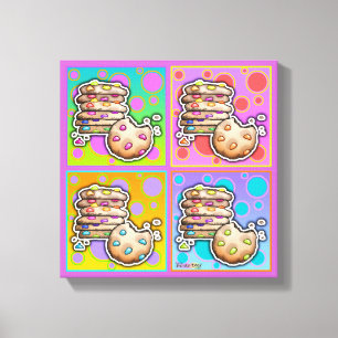 Pop Art COOKIES Gallery Wrapped Canvas Print