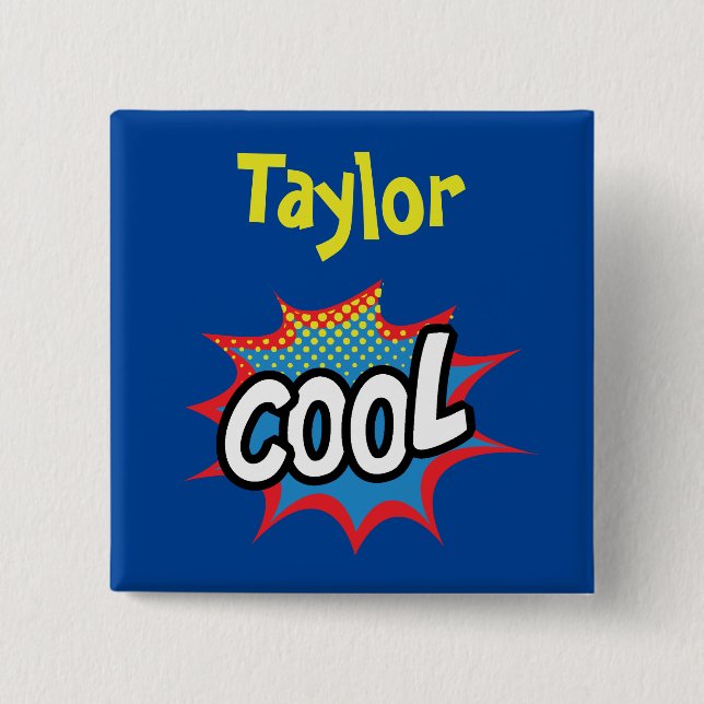 Pop art cool design button (Front)