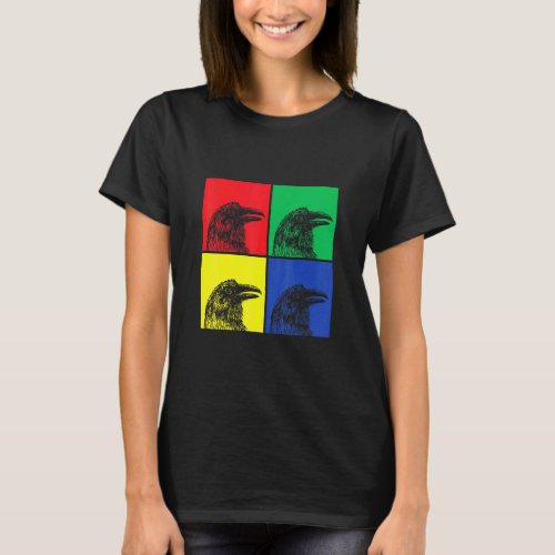 Pop Art Crow Forest Animal Creepy Bird Gothic Rave T_Shirt