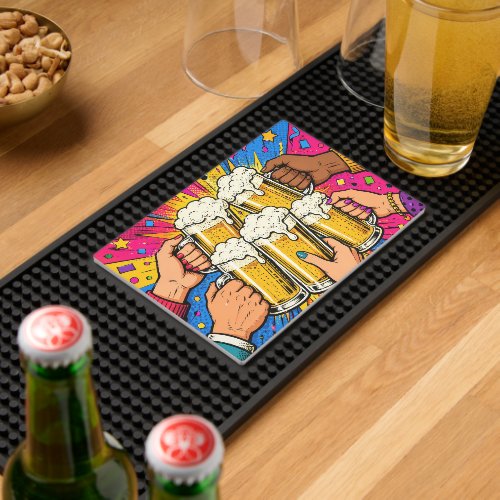 Pop Art Culture Beer Toast Bar Mat