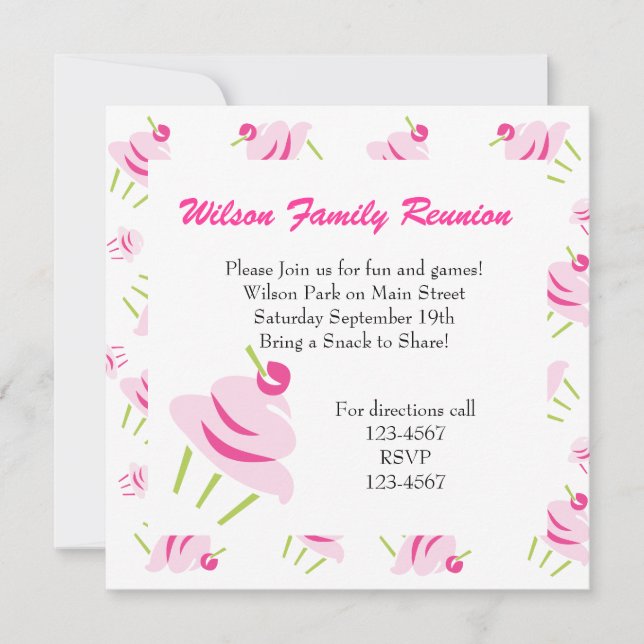 Pop aRt cuPcaKeS Invitation (Front)