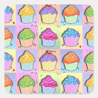 Pop Art CUPCAKES STICKER