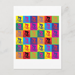 Pop Art Cycling Postcard