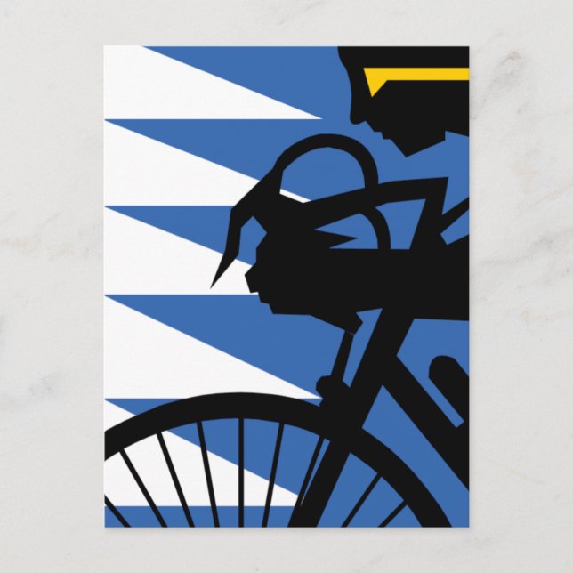 Pop Art Cyclist Postcard (Front)