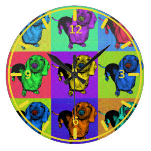 Popart Wall Clocks Zazzle Popart Wall Clocks Zazzle