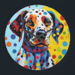 Pop Art Dalmatian Dog Large Clock<br><div class="desc">Pop Art Dalmatian Dog</div>