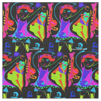 Pop Art Dance Girl Fabric