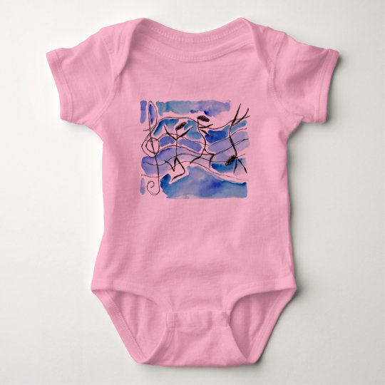 Pop Art Dancing Music Musical Notes Performing art Baby Bodysuit