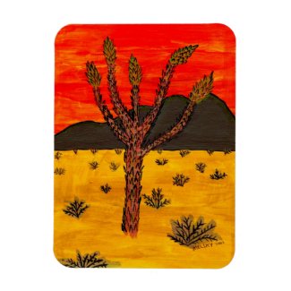 pop art desert sunset joshua tree art magnet