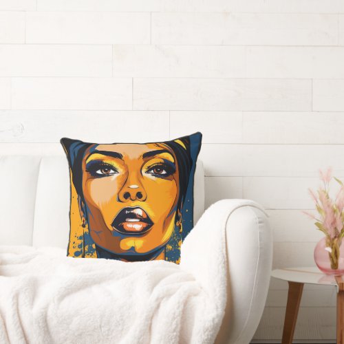 Pop Art Diva Charisma Diva Inspired Throw Pillow