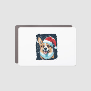 Pop Art Dog Christmas Corgi Car Magnet