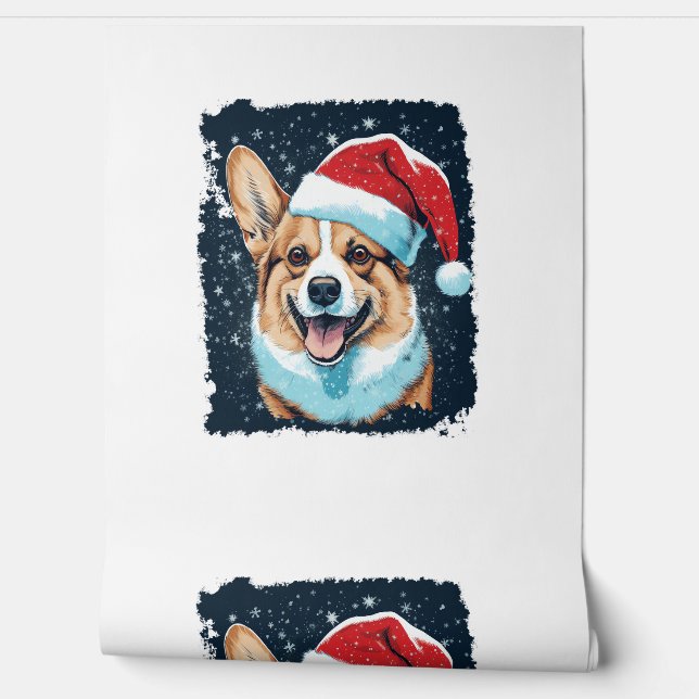 Pop Art Dog Christmas Corgi  Wallpaper (Unrolling)