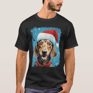 Pop Art Dog Dachshund Christmas  T-Shirt