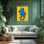 Pop Art Dog Poster – Blue Silhouette on Yellow<br><div class="desc">Bring energy and charm to your walls with this pop-art dog poster. A bright blue silhouette outlined in black stands against a vivid yellow backdrop, delivering bold contrast and playful personality. Minimalist yet expressive, this piece adds a splash of color and fun to living rooms, creative spaces, or children’s decor....</div>