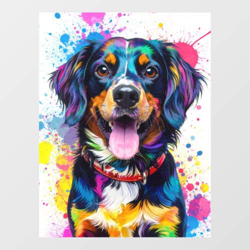 Pop art dog wall decal