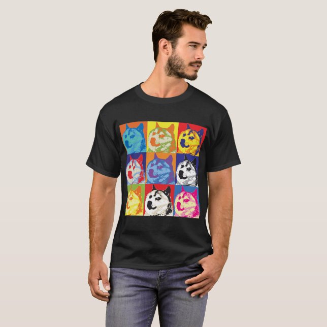 Pop Art Dogecoin T-Shirt (Front Full)
