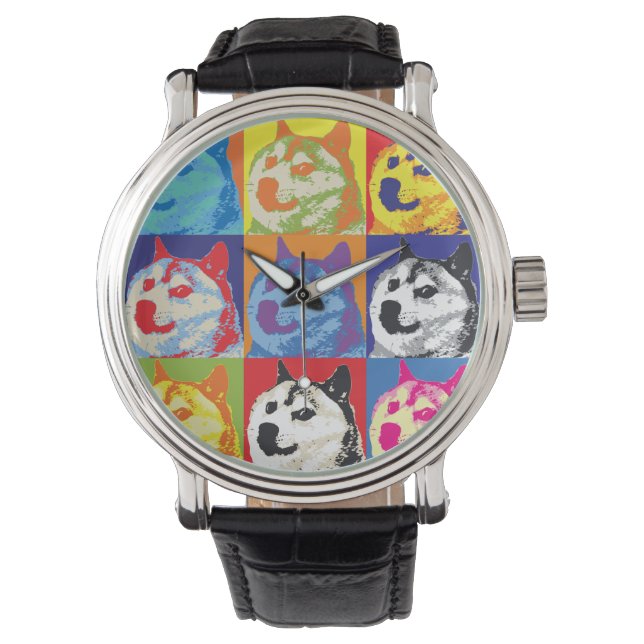 Pop Art Dogecoin Watch (Front)