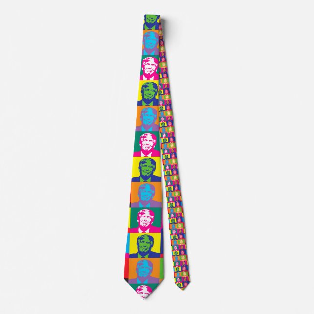 pop art donald trump neck tie (Front)