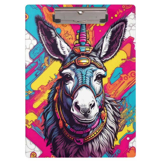 Pop Art Donkey | Clipboard (Front)