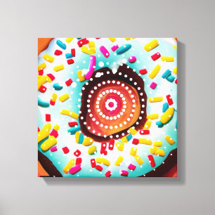 Pop Art Donut Canvas Print