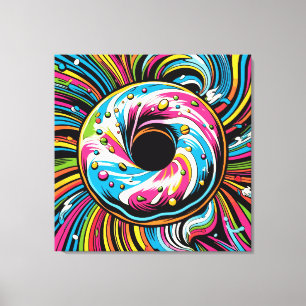 Pop Art Donut Canvas Print