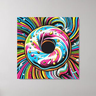 Pop Art Donut Canvas Print