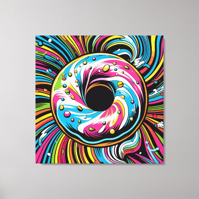 Pop Art Donut Canvas Print (Front)