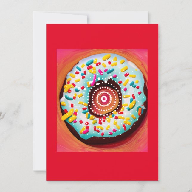 Pop Art Donut Holiday Card (Front)