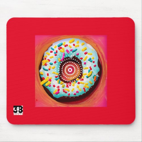 Pop Art Donut Mouse Pad